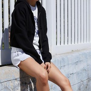 John Galt Black Full Zip Hoodie